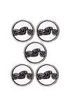 Cosa Nostraa_Silver Bold Biker Brass Buttons - Set Of 5_Online_at_Aza_Fashions