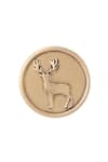 Buy_Cosa Nostraa_Gold Daring Deer Buttons - Set Of 5 _Online_at_Aza_Fashions