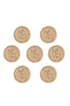 Cosa Nostraa_Gold Daring Deer Brass Buttons - Set Of 7 _Online_at_Aza_Fashions