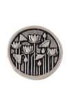 Buy_Cosa Nostraa_Grey Lotus Garden Buttons - Set Of 5 _Online_at_Aza_Fashions