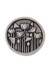 Buy_Cosa Nostraa_Grey Lotus Garden Brass Buttons - Set Of 7 _Online_at_Aza_Fashions