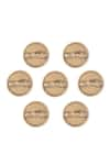 Cosa Nostraa_Gold Car Power Brass Buttons - Set Of 7 _Online_at_Aza_Fashions