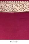 Naaritva India_Pink Handloom Cotton, Chiffon Meena Pattern Banarasi Saree With Running Blouse_Online_at_Aza_Fashions
