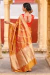Shop_Naaritva India_Yellow Katan Silk Handwoven Banarasi Saree With Running Blouse _at_Aza_Fashions