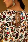 Shop_Nikasha_Ivory Viscose Gota Patti Round Blossom Print Asymmetric Kurta With Dhoti Pant _Online_at_Aza_Fashions