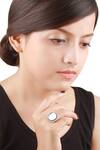 Buy_Sangeeta Boochra_Silver Plated Mirrors Handcrafted Ring _at_Aza_Fashions