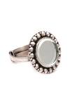 Shop_Sangeeta Boochra_Silver Plated Mirrors Handcrafted Ring _at_Aza_Fashions