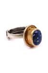 Shop_Sangeeta Boochra_Blue Stone Dual Studded Ring _at_Aza_Fashions