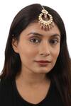 Buy_Riana Jewellery_White Pearl And Beads Embellished Maangtikka _at_Aza_Fashions