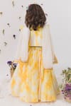 Shop_Chotibuti_Yellow Silk Tie Dye Abstract Blouse Lehenga Set _at_Aza_Fashions