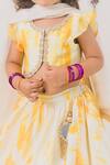 Buy_Chotibuti_Yellow Silk Tie Dye Abstract Blouse Lehenga Set _Online_at_Aza_Fashions