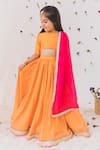 Buy_Chotibuti_Orange Silk Embroidered Sequin Work Lehenga Set_at_Aza_Fashions
