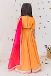 Shop_Chotibuti_Orange Silk Embroidered Sequin Work Lehenga Set_at_Aza_Fashions