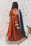 Shop_Chotibuti_Brown Silk Embroidered Sequin Zari Lace Embellished Lehenga Set _at_Aza_Fashions