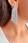 Shop_Prerto_Silver Plated Diamonte Illiana Layered Embellished Necklace Set _at_Aza_Fashions