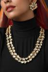 Buy_Paisley Pop_Gold Plated Kundan Layered Necklace Set_at_Aza_Fashions