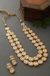 Shop_Paisley Pop_Gold Plated Kundan Layered Necklace Set_at_Aza_Fashions