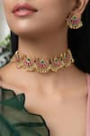 Buy_Paisley Pop_Gold Plated Kundan Choker Set _at_Aza_Fashions