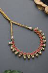 Shop_Paisley Pop_Gold Plated Stone Choker _at_Aza_Fashions