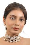 Buy_Riana Jewellery_White Pearls, Diamonds Jadtar Choker Set With Drops _at_Aza_Fashions