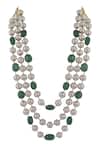 Shop_Riana Jewellery_White Pearl Three String Necklace _at_Aza_Fashions