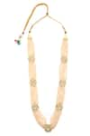 Shop_Paisley Pop_Gold Plated Bead Kundan Layered Necklace _at_Aza_Fashions