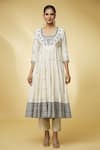 Buy Punit Balana Ivory Chanderi Silk, Handloom Cotton Embroidery, Mirrors Round Neck Anarkali Set Online at Aza Fashions Buy_Punit Balana_Ivory Chanderi Silk, Handloom Cotton Embroidery, Mirrors Round Neck Anarkali Set _Online_at_Aza_Fashions