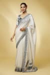 Buy Punit Balana Ivory Chanderi Silk, Organza Embroidery, Resham Bordered Saree With Blouse at Aza Fashions Buy_Punit Balana_Ivory Chanderi Silk, Organza Embroidery, Resham Bordered Saree With Blouse _at_Aza_Fashions