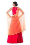 Shop Smriti By Anju Agarwal Red Georgette Embroidery, Pearls Round Neck Roohi Embellished Lehenga Set at Aza Fashions Shop_Smriti By Anju Agarwal_Red Georgette Embroidery, Pearls Round Neck Roohi Embellished Lehenga Set _at_Aza_Fashions