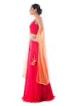 Buy Smriti By Anju Agarwal Red Georgette Embroidery, Pearls Round Neck Roohi Embellished Lehenga Set Online at Aza Fashions Buy_Smriti By Anju Agarwal_Red Georgette Embroidery, Pearls Round Neck Roohi Embellished Lehenga Set _Online_at_Aza_Fashions
