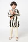 Lil Drama Black Polyester, Muslin Embroidery Chevron Print Kurta With Pant Online at Aza Fashions Lil Drama_Black Polyester, Muslin Embroidery Chevron Print Kurta With Pant _Online_at_Aza_Fashions