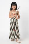 Buy_LIL DRAMA_Multi Color Lurex Chevron Floral Panel Jumpsuit _at_Aza_Fashions