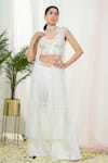 Buy_Tamaraa By Tahani_Off White Hand Embroidery Sequins Sweetheart Neck Enigma Jacket And Sharara Set _at_Aza_Fashions