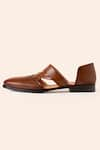 Amrit Dawani_Brown Criss Cross Sandals _Online_at_Aza_Fashions