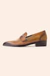 Amrit Dawani_Yellow Leather Slip On Shoes _Online_at_Aza_Fashions