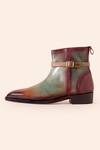 Amrit Dawani_Multi Color Leather Boots_Online_at_Aza_Fashions