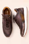 Buy_Amrit Dawani_Brown Leather Sneakers _at_Aza_Fashions