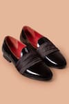 Buy_Amrit Dawani_Black Leather Loafers _at_Aza_Fashions