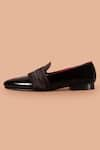 Amrit Dawani_Black Leather Loafers _Online_at_Aza_Fashions