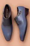 Shop_Amrit Dawani_Blue Textured Shoes _at_Aza_Fashions