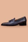 Amrit Dawani_Blue Tassel Tie Up Loafers _Online_at_Aza_Fashions