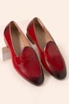 Buy_Amrit Dawani_Red Ombre Solid Slip On Loafers _at_Aza_Fashions