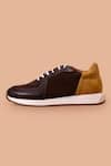 Amrit Dawani_Brown Suede Leather Sneakers _Online_at_Aza_Fashions