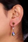 Buy_Ishhaara_Brown Crystals, Stones Aquatic Embellished Earrings _at_Aza_Fashions