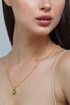 Buy_ZARIIN_Green Onyx Embellished Necklace _at_Aza_Fashions