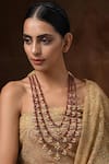 Buy_Paisley Pop_Gold Plated Kundan Layered Necklace _at_Aza_Fashions