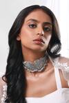 Buy_Vaidaan_Grey Vanam Choker _at_Aza_Fashions