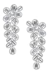 Shop_Tizora_White Faux Diamonds Dancing Pears Drop Earrings _at_Aza_Fashions