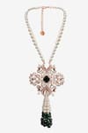 Shop_Prerto_Gold Plated Swarovski Crystal Cordelia Pendant Long Necklace_at_Aza_Fashions