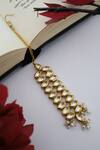 Shop_Paisley Pop_Gold Plated Kundan Pearl Maangtikka _at_Aza_Fashions